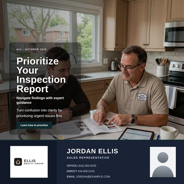 A Wednesday education post about prioritizing a home inspection report